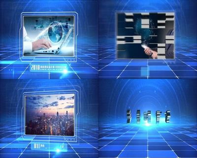 科技網(wǎng)格企業(yè)宣傳圖文展示AE模板